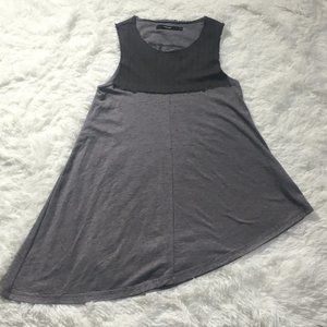 Amadi Asymmetrical Cutout Tunic Tank - Gray